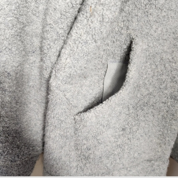 Lululemon So Sherpa Wool Blend Boucle Gray Heather Hooded Zip Jacket-Size 6 - Picture 9 of 11